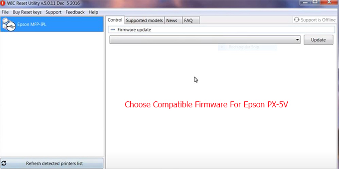 Key Firmware Epson PX-5V Step 4